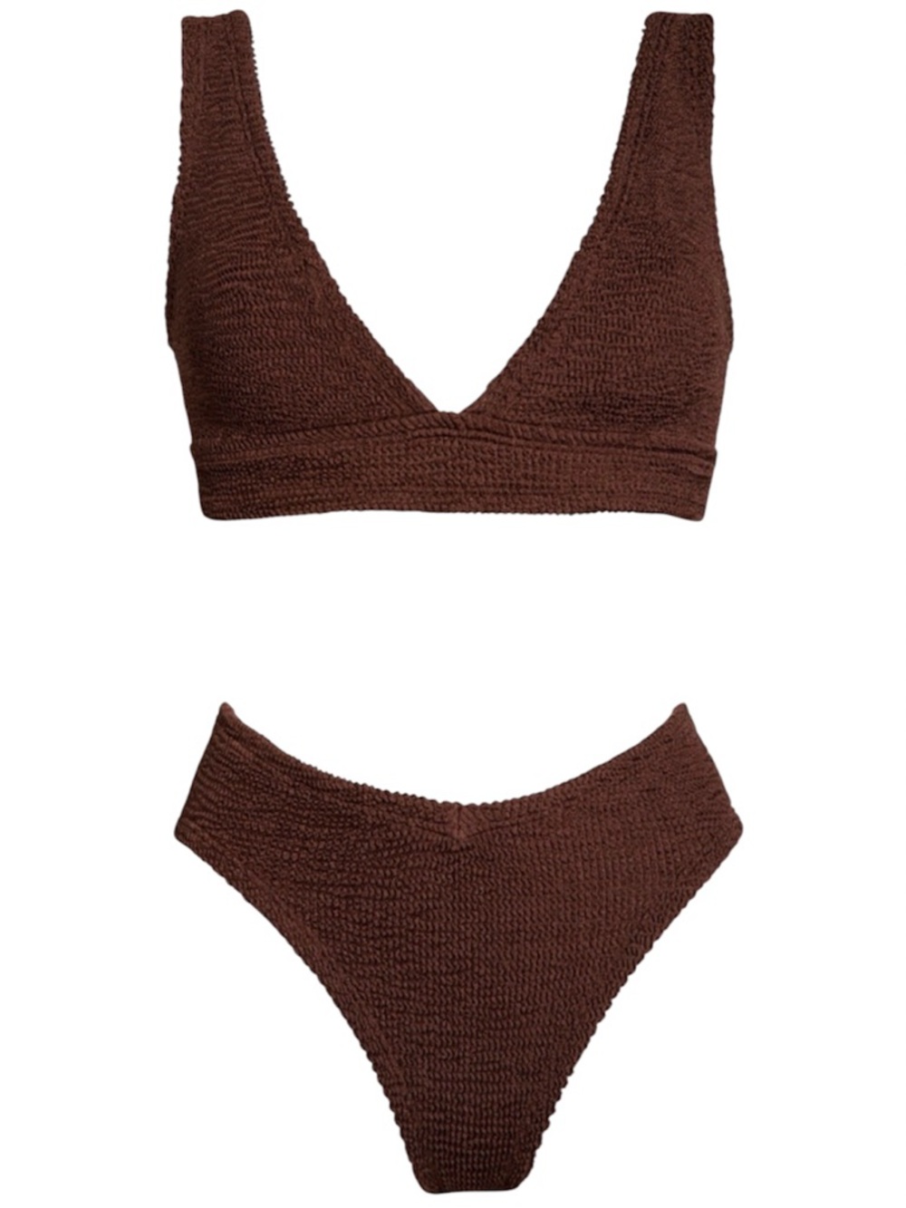 HUNZA G Angel Crinkle Two Piece Swimsuit
